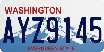 WA license plate AYZ9145