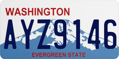 WA license plate AYZ9146