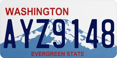 WA license plate AYZ9148