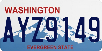 WA license plate AYZ9149