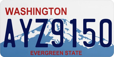 WA license plate AYZ9150