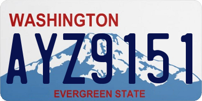 WA license plate AYZ9151