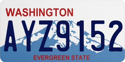 WA license plate AYZ9152