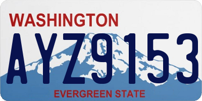 WA license plate AYZ9153