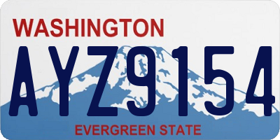 WA license plate AYZ9154