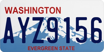 WA license plate AYZ9156