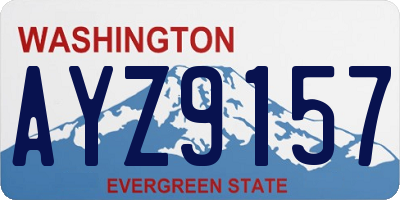 WA license plate AYZ9157