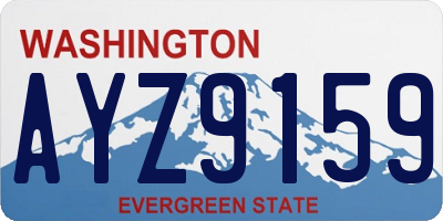 WA license plate AYZ9159