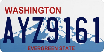 WA license plate AYZ9161