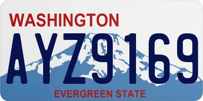 WA license plate AYZ9169