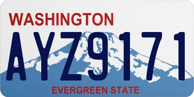 WA license plate AYZ9171