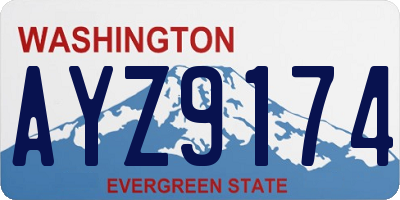 WA license plate AYZ9174