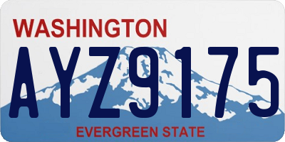 WA license plate AYZ9175