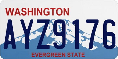 WA license plate AYZ9176