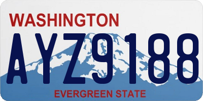 WA license plate AYZ9188