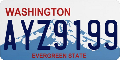 WA license plate AYZ9199