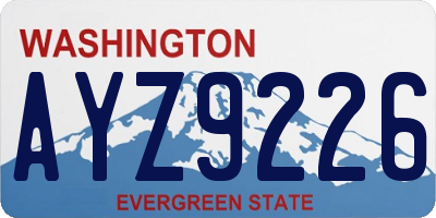 WA license plate AYZ9226