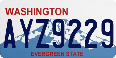 WA license plate AYZ9229