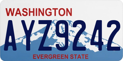 WA license plate AYZ9242