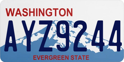 WA license plate AYZ9244