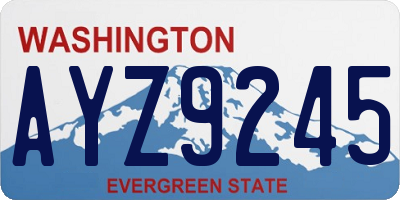 WA license plate AYZ9245