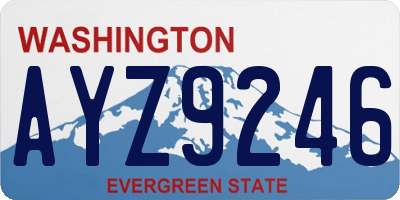 WA license plate AYZ9246