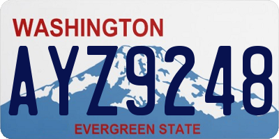 WA license plate AYZ9248