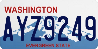 WA license plate AYZ9249