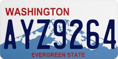 WA license plate AYZ9264