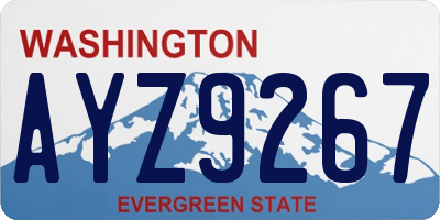 WA license plate AYZ9267