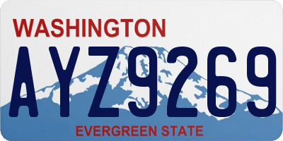 WA license plate AYZ9269