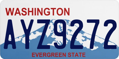 WA license plate AYZ9272