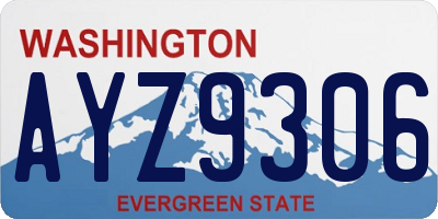 WA license plate AYZ9306