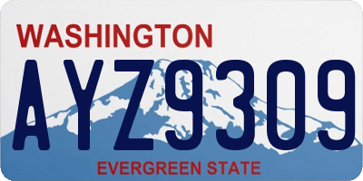 WA license plate AYZ9309