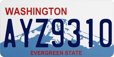 WA license plate AYZ9310