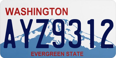 WA license plate AYZ9312