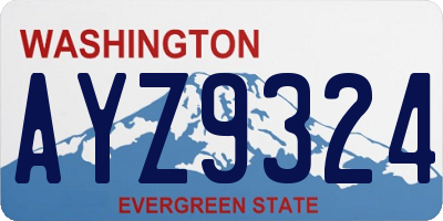 WA license plate AYZ9324