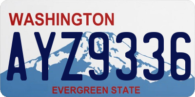 WA license plate AYZ9336