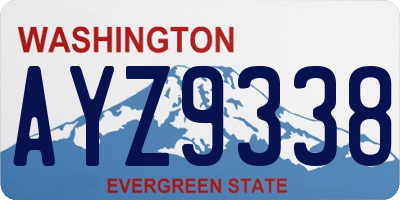 WA license plate AYZ9338