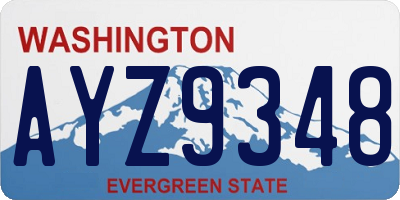 WA license plate AYZ9348