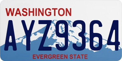 WA license plate AYZ9364