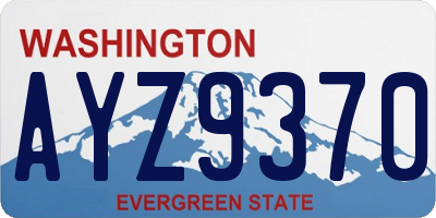 WA license plate AYZ9370