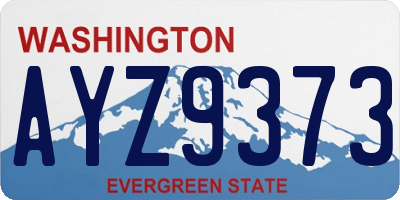 WA license plate AYZ9373