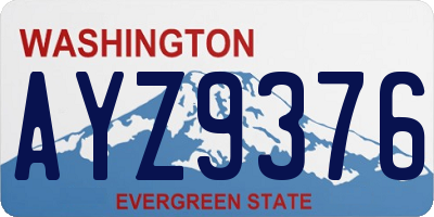 WA license plate AYZ9376