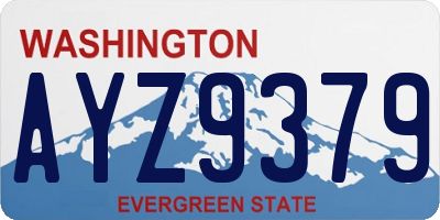 WA license plate AYZ9379