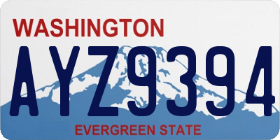 WA license plate AYZ9394