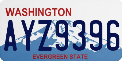 WA license plate AYZ9396