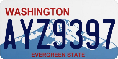 WA license plate AYZ9397