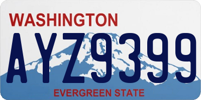 WA license plate AYZ9399