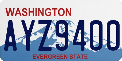 WA license plate AYZ9400